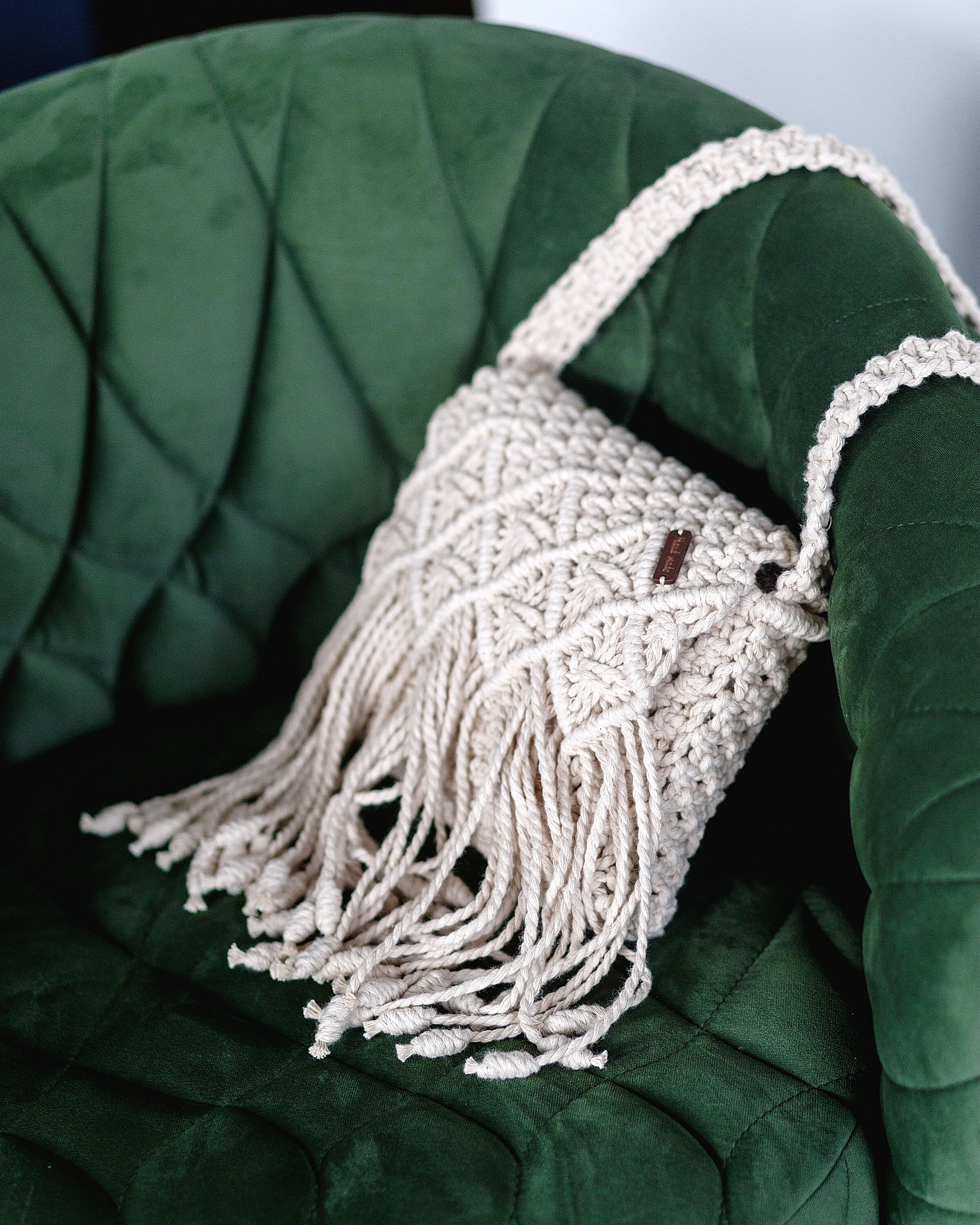 macrame fringe purse