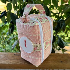 Borsa per pannolini e salviette rosa / Custodia per pannolini per bambini / Organizer per borsa per neonati / Baby Shower / Regalo per neomamme / Mini borsa per pannolini / Tasca per salviette