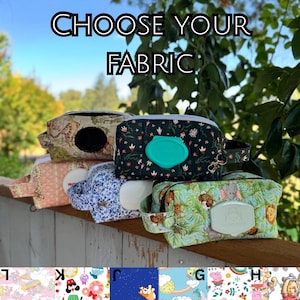 Diaper & Wipes Pouch | New Fabrics | Toddler Diaper Case | Baby Bag Organizer | Baby Shower | Mini Diaper Bag | Travel Baby | Gender Neutral