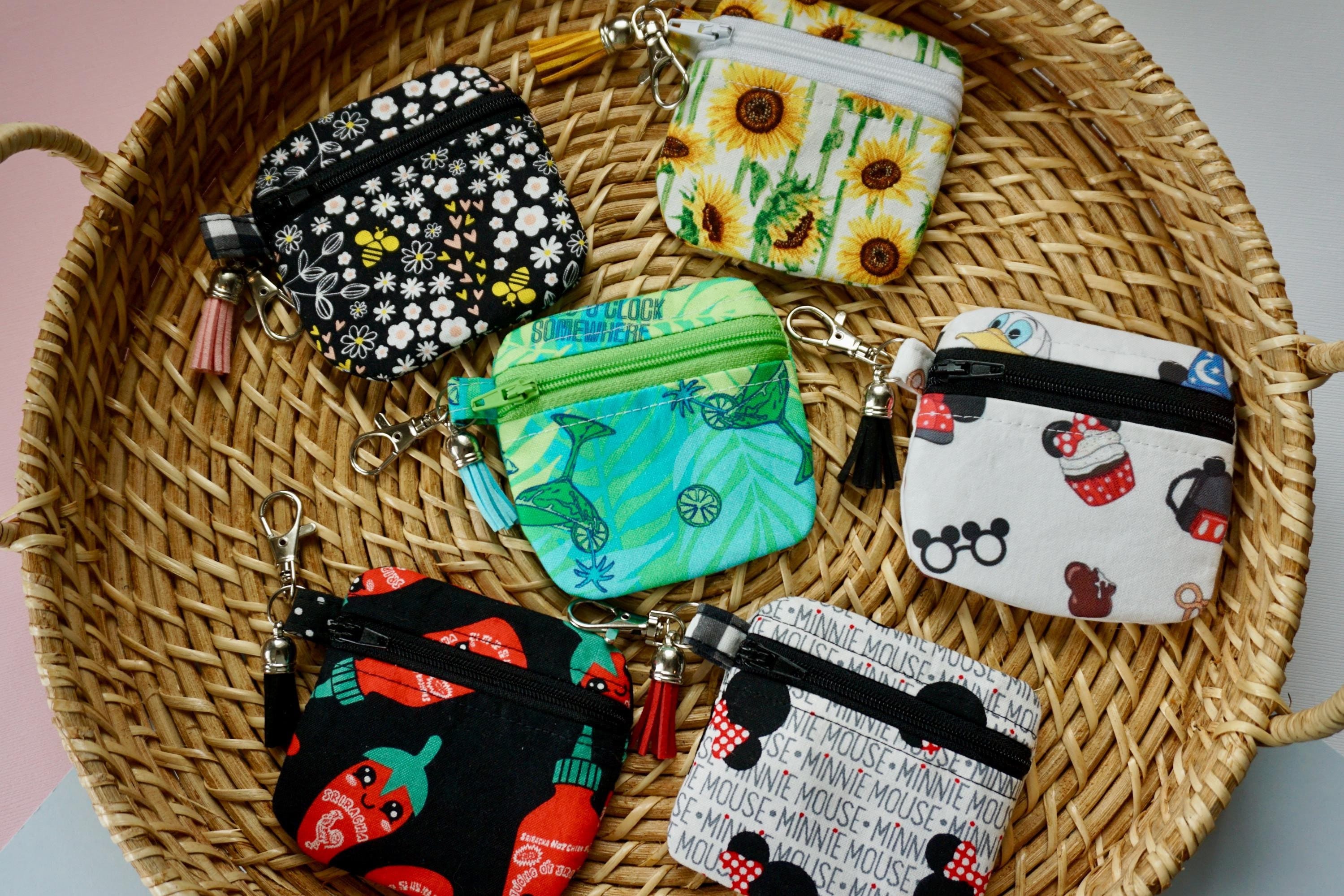 Customized Fabric Zipper AirPod case, Heaphone Pouch,  Earbuds, fabric accessories, keychain purse, coin pouch