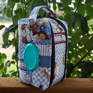 Baseball Teddy Diaper & Wipes Pouch | Toddler Diaper Case | Baby Bag Organizer | Baby Shower | New Mom Gift | Mini Diaper Bag | Travel Baby