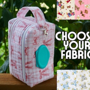 Custom NEW Fabric Diaper & Wipes Pouch | Toddler Diaper Case | Baby Bag Organizer | Baby Shower | New Mom Gift  | Mini Diaper Bag