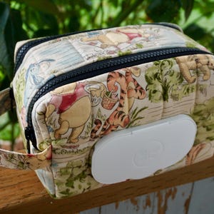 Vintage Pooh Diaper & Wipe Pouch | Diaper Pouch | Diaper Bag | Handmade | Quick Diaper Bag | Baby Shower Gift | Bag Organizer