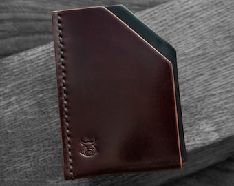 IN STOCK Horween Shell Cordovan leather card holder front pocket wallet