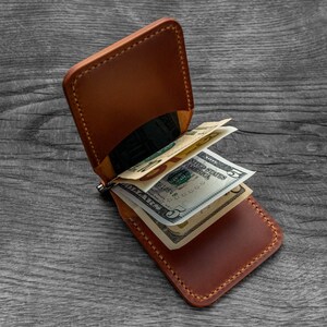 Moneyclip Leather Card Holder 