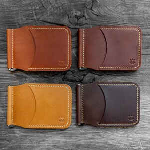 Moneyclip Leather Card Holder 
