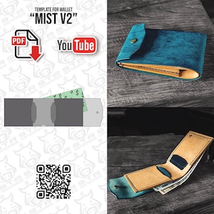 Lederportemonnaie MIST V2 Kartenhalter Digitale PDF Vorlage Muster
