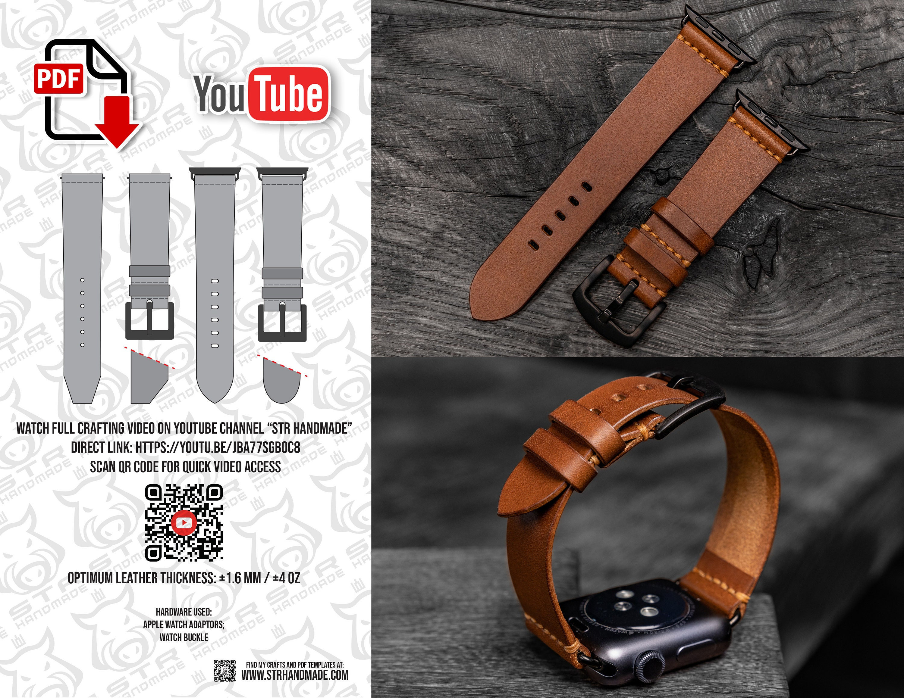 Hand-tooled leather watchband for under $4 – sue's news