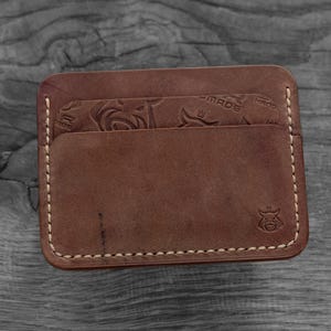 IN MAGAZZINO Porta carte in pelle Horween Shell Cordovan Portafoglio "Rift V2.1"