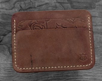 EN STOCK Tarjetero de piel Horween Shell Cordovan "Rift V2.1"
