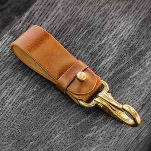 Horween SHELL CORDOVAN Belt Loop for Keys Leather Keychain - Etsy