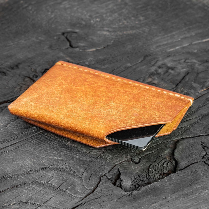 Minimalist Leather Card Holder Wallet Digital PDF Template Etsy
