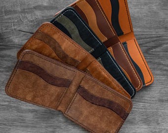 EN STOCK Monedero tarjetero de piel curtida vegetal "Stash"