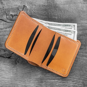 Cartera de cuero plegable