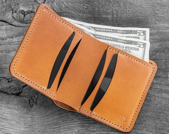 Cartera de cuero plegable