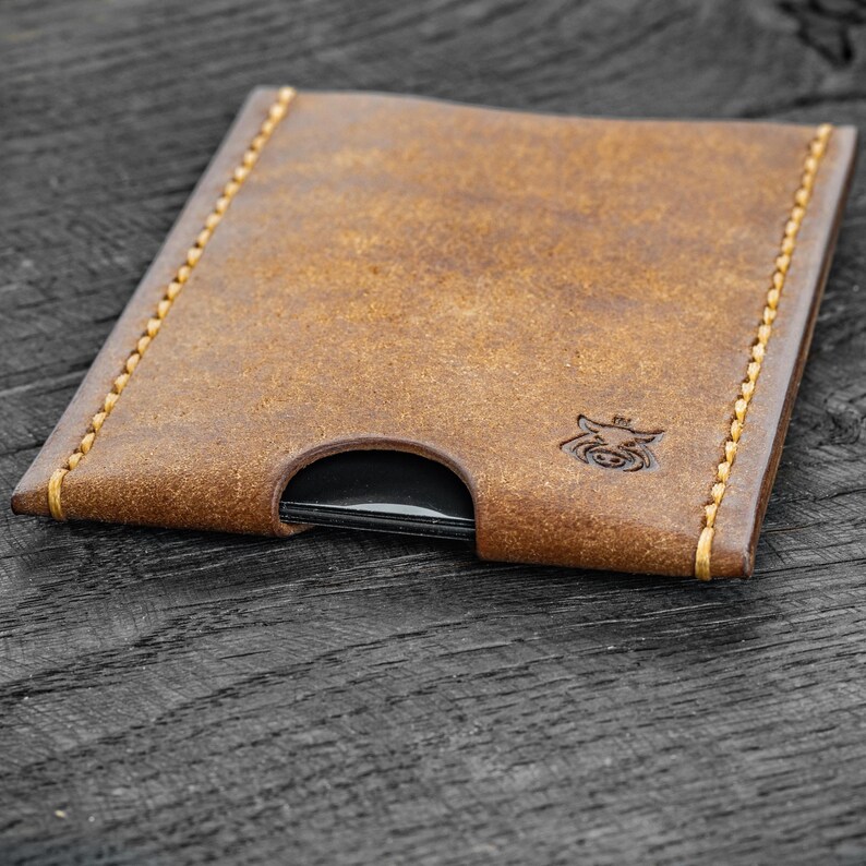 Minimalist Leather Sleeve Card Holder Slim Wallet Digital PDF Etsy