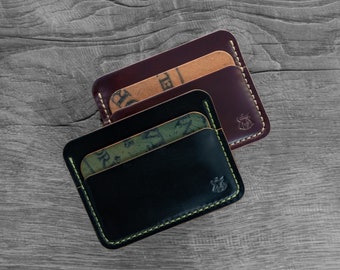 IN STOCK Horween Shell Cordovan leather card holder "Rift V2.1" wallet