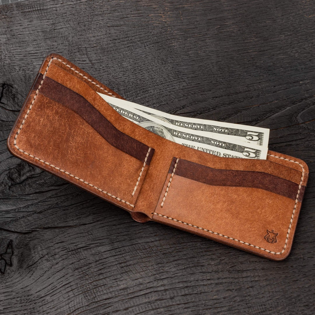 Minimalist Leather Bifold Wallet - Etsy