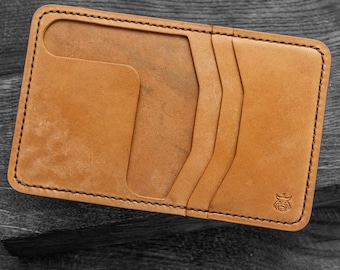 IN STOCK  Minimalist wallet Horween Shell Cordovan Leather "BRAMBLE" card holder