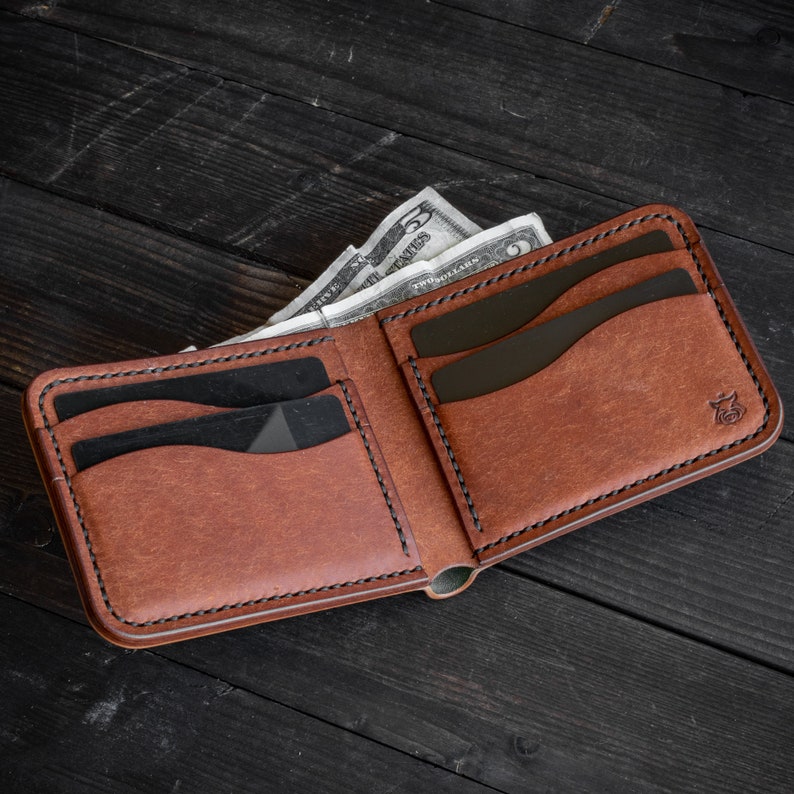 Horween Shell Cordovan Vegetable Tanned Leather Bifold Wallet - Etsy