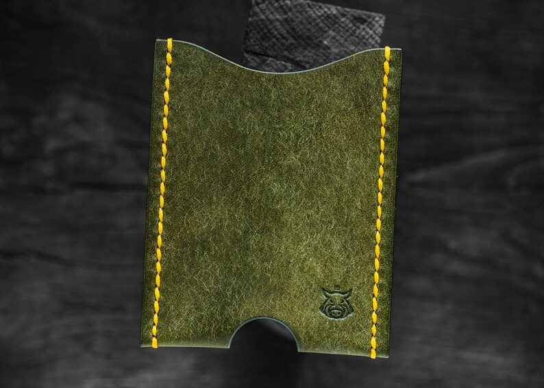 Minimalist Leather Sleeve Card Holder Slim Wallet Digital PDF Etsy