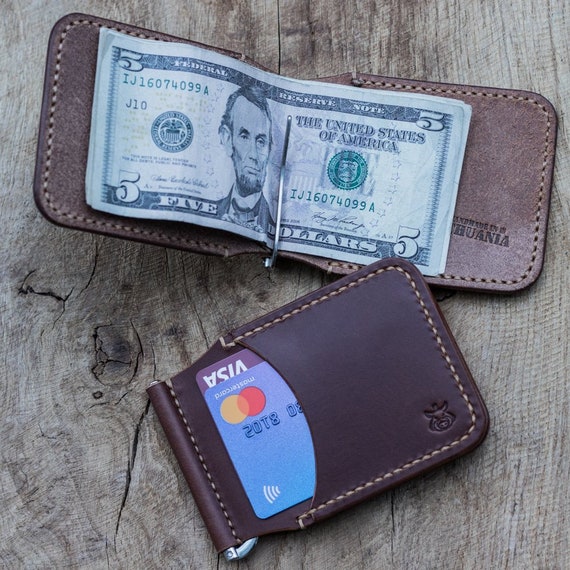 Minimalist Money Clip Wallet Etsy