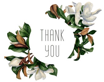 Magnolia Thank You Cards - Set of 12