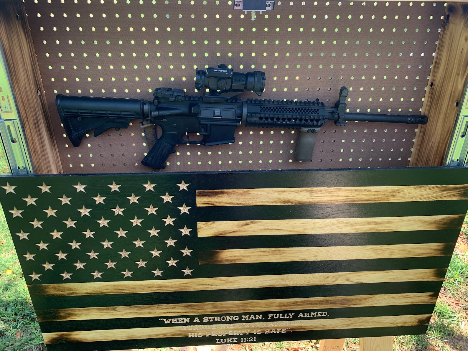 Hidden Gun Storage Concealed American Flag Case Concealment Etsy