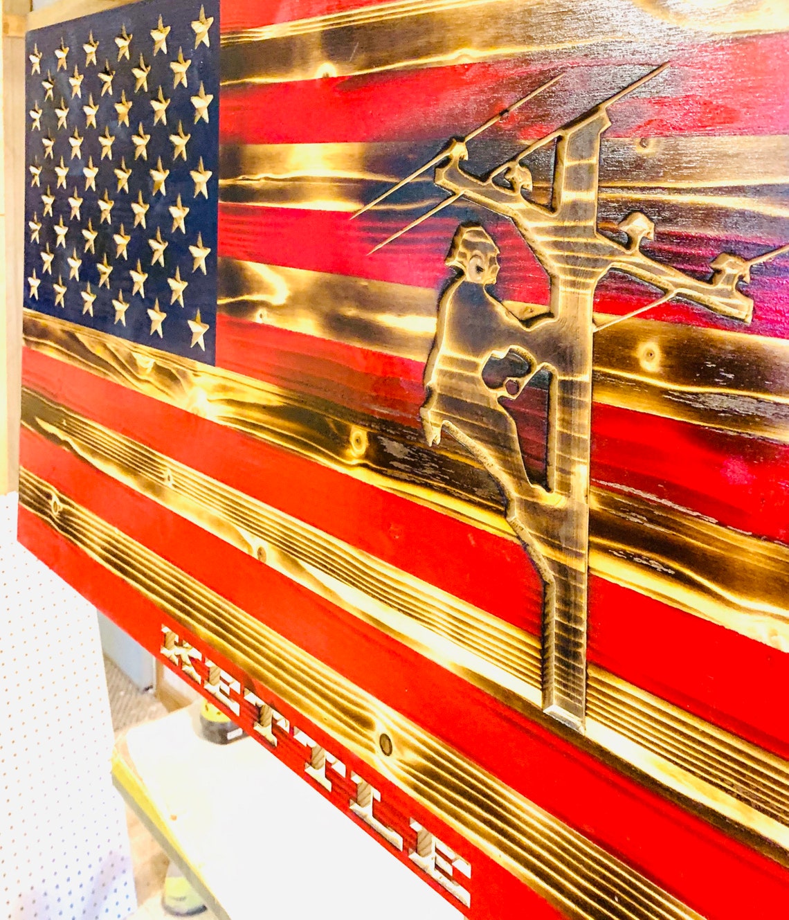 Hidden Gun Storage Concealed American Flag Case Concealment Etsy