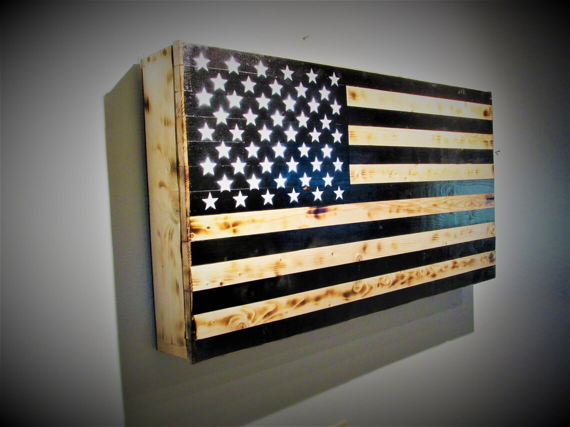 Hidden Gun Storage Concealed American Flag Case Concealment Etsy