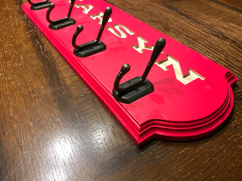 Personalized Kids Coat Rack Kids Coat Rack Engraved Name Metal Etsy