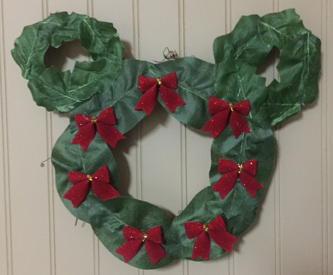 Mini Disney Christmas Wreath Mini Disney Holiday Wreath Mini Etsy