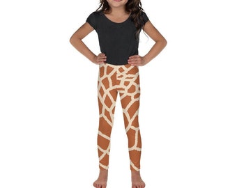 Giraffe Costume Pants, Giraffe Halloween Kids Leggings, Toddler Costume Pants, Halloween Giraffe Print Costume, Giraffe Patterned Tights