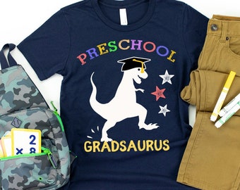 Preschool Graduation Shirt, Dinosaur T Shirt, Graduation Gift For Him, Preschool Graduation Announcement ,Last Day Of School Shirt