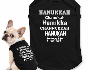 Hanukkah Dog Shirt Jewish Holiday Pet Outfit Dog Gift for Small Medium Dogs