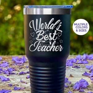 Engraved Teacher Tumbler: Stainless Steel Travel Mug Gift