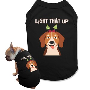 Christmas Dog Clothes, Christmas Tree Cute Dog Jumper Shirt, Funny Light That Up, Christmas Dog Sweater, Xmas Dog Pajamas, Dog Dad Mom Gift