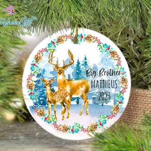 Big Brother Ornament, Personalized Big Brother Gift, Boy Ornament, Big Brother Announcement, Sibling Ornament, Promoted To Big Brother