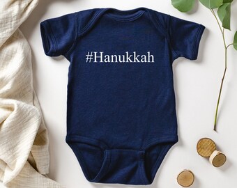 Baby Hanukkah Bodysuit, Chanukah Baby Outfit, Jewish Holiday Gift, Jewish Baby Boy Shirt, Baby Shower Baby Clothing, Baby's First Chanukah
