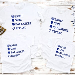 Hanukkah Shirt, Matching Hanukkah Shirts, Funny Hanukkah Gift, Hanukkah Dreidel Decoration Shirt, Chanukah Matching Tee, Jewish Gift Outfit