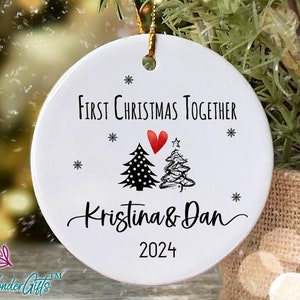 1st Christmas Together Ornament, First Christmas Together Ornament, Couples Christmas Ornament, 1st Anniversary Gift First Christmas Married