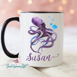 Personalized Octopus Mug, Octopus Gift, Sea Life Nautical Mug, Octopus Gift, Kraken Mug, Octopus Lover Gift, Octopus Cup Gift For Women