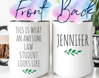 Law Student Mug, Future Attorney Gift, Ceramic Coffee Cup