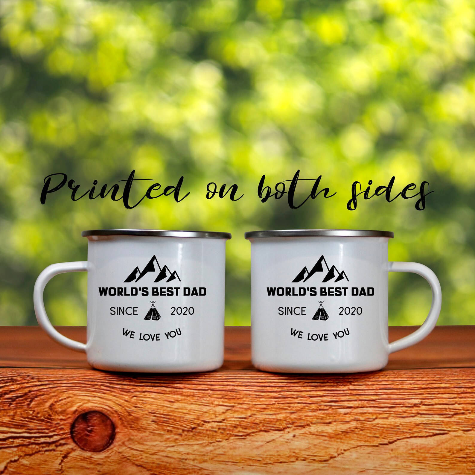 Worlds Best Dad Camping Mug Personalized Campfire Mug Etsy