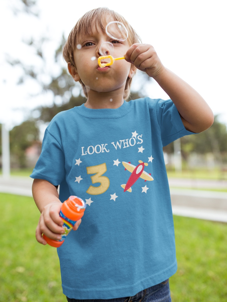 Third Birthday Gift 3rd Birthday Boy Gift For Toddler Boys 3 Year Old Birthday Shirts Boy 3rd Birthday Shirt Plane Shirt
