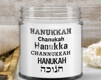 Hanukkah Candle, Happy Hanukkah Hand Poured Scent Candle, Funny Jewish Humor Candle, Jewish Holiday gifts, Jewish Gifts, Chanukah Décor Gift