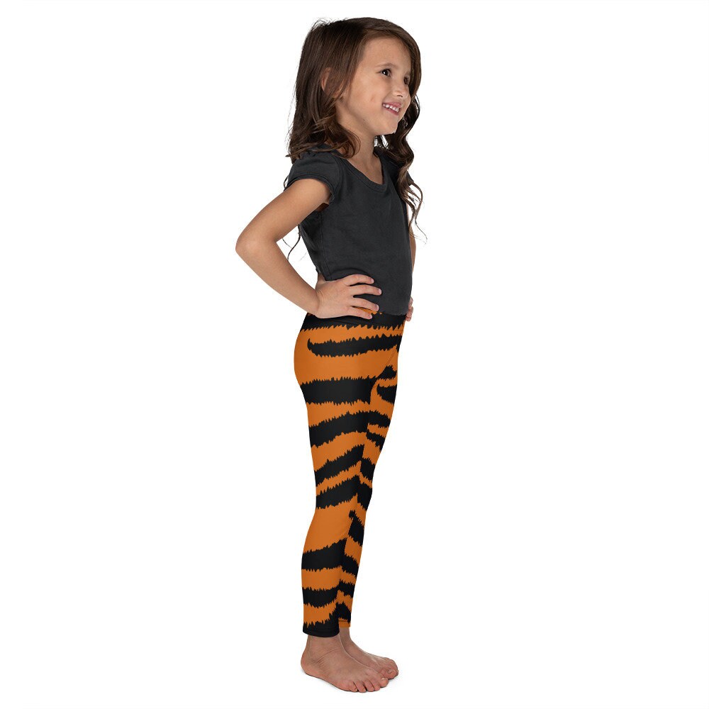 Girl Tiger Costume Kids Halloween Tiger Print Leggings Etsy