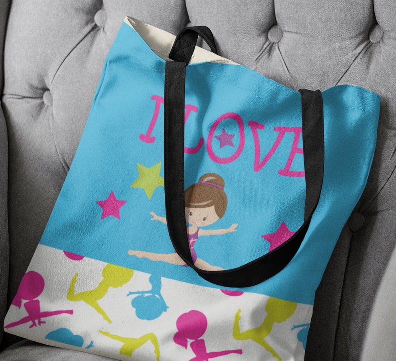 Gymnast Gift Gymnastics Tote Bag For Girls Gymnastics Team Gift Gymnast Totes Gymnastics Practice Bag Gymnastics Gifts Gymnastics Bag