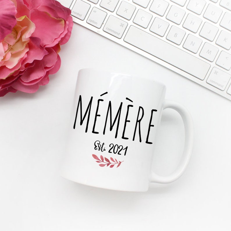 Memere and Pepere Mugs, French Grandparents Gifts, New Memere Est Year ...