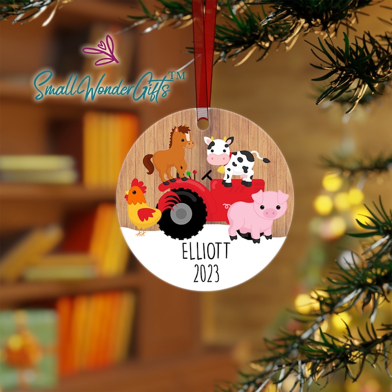 Tractor Ornament Little Boy Ornament My First Christmas Ornament